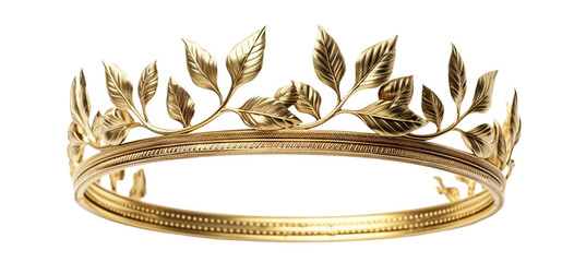 Wall Mural - Golden olive crown (laurel wreath), cut out