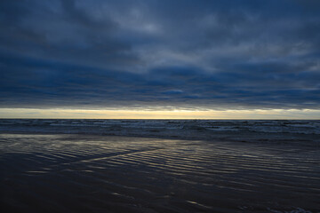 Wall Mural - Dark and stormy Baltic sea.