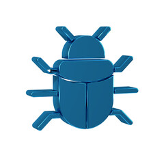 Canvas Print - Blue System bug concept icon isolated on transparent background. Code bug concept. Bug in the system. Bug searching.