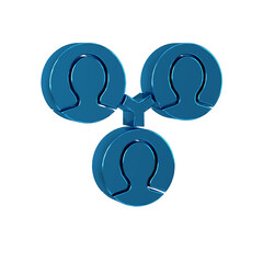 Poster - Blue Project team base icon isolated on transparent background. Business analysis and planning, consulting, team work, project management.