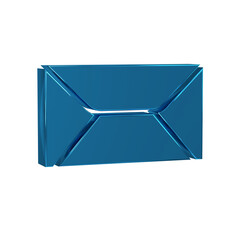 Wall Mural - Blue Envelope icon isolated on transparent background. Email message letter symbol.