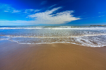 Sticker - Beautiful scenery of the Playa de las Arenas beach of Valencia, Spain