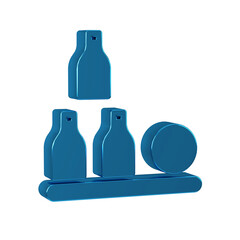 Canvas Print - Blue Bottles ball icon isolated on transparent background.