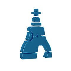 Sticker - Blue The Tsar bell in Moscow monument icon isolated on transparent background.