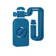 Canvas Print - Blue Pressure sprayer for extermination of insects icon isolated on transparent background. Pest control service. Disinfectant sprayer.