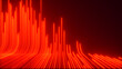 © MIKHAIL - Abstract futuristic neon background, red glowing lines, laser beams, light speed. 3d render
