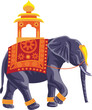 © movinglines.studio - decorated indian elephant vector