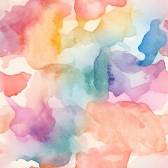  watercolor colorful illustration of clouds
