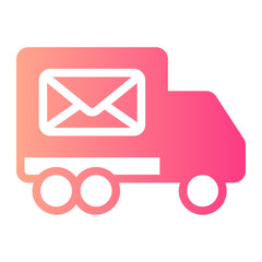 postal delivery gradient icon