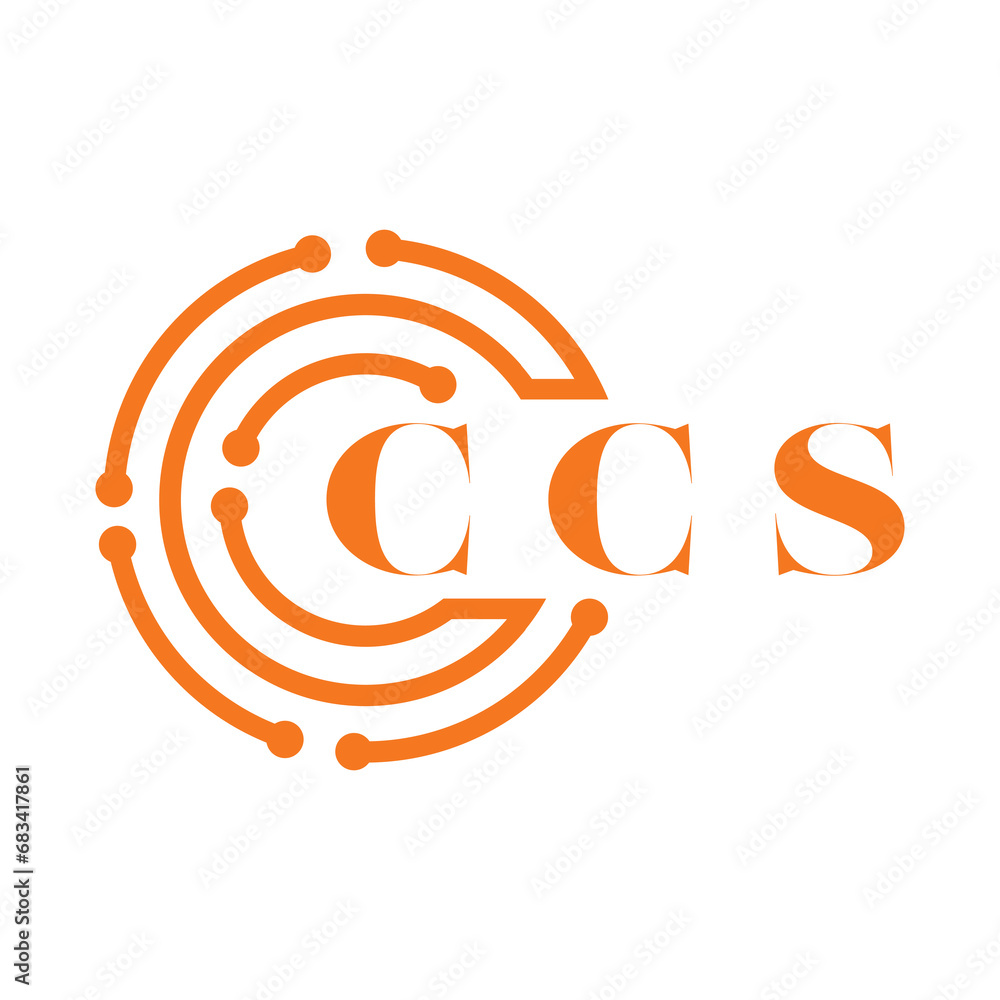CCS letter design. CCS letter technology logo design on white ...