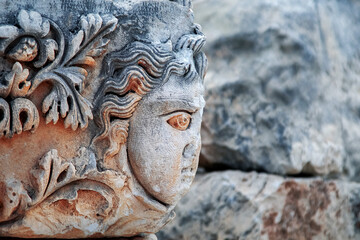 Wall Mural - Bas-relief in the Myra ancient city. Turkey. Antalya Province. Outside.