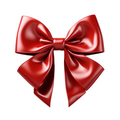 Wall Mural - Red bow on a transparent background