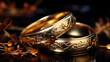 gold rings HD 8K wallpaper Stock Photographic Image 