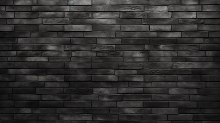 Wall Mural - Texture of a black painted brick wall as a background or wallpaper White background, 