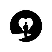 Love Does Not Insist On It Icon - Simple Vector Illustration