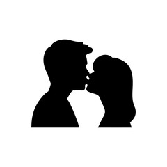 Sticker - Kissing icon - Simple Vector Illustration