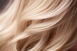 © MH - Blond Hair very closeup view, hair closeup shoot, Women's long blonde hair. Beautifully styled wavy shiny curls