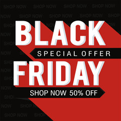 Sticker - Black friday sale background Vector