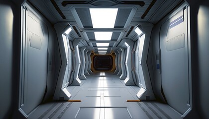 Canvas Print - space station interior suitable as a background