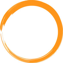 Orange Round Frame For Text