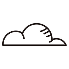 Sticker - Isolated cloud sketch icon Vector