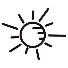 Sticker - Isolated sun sketch icon Vector