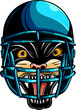 panthers football mascot face wearing facemask vector
