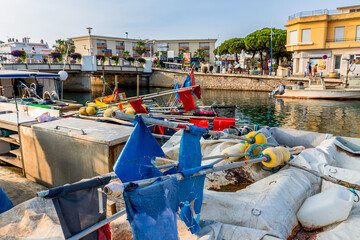 Poster - Le Lez et ses bateaux de pêche à Palavas-les-Flots