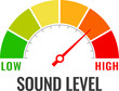 Sound level meter, vector chart design