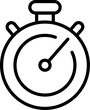 Stopwatch vector outline icon
