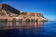 Seaview of the Monemvasia castletown, in Peloponnese Greece