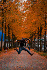 A man in a colorful park in germany