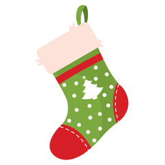 Sticker - Colored christmas socks icon Vector