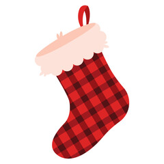 Sticker - Colored christmas socks icon Vector