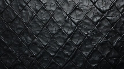 Wall Mural - Black leather texture