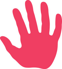 Poster - handprint paint colors shape