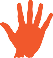 Poster - handprint paint colors icon