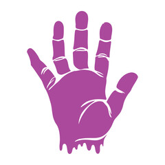 Poster - handprint paint colors fingers