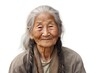 © Alex - Captivating portrait of timeless joy – an elderly woman's radiant smile wrapped in earthy tones.