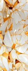 Wall Mural - a seamless tile of abstract white and gold luminous pattern. generative ai.