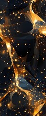 Wall Mural - a seamless tile of abstract white and gold luminous pattern. generative ai.