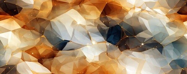 Wall Mural - a seamless tile of abstract white and gold luminous pattern. generative ai.