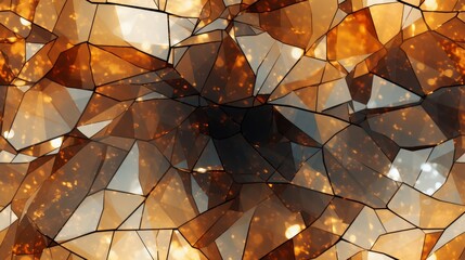Wall Mural - a seamless tile of abstract white and gold luminous pattern. generative ai.