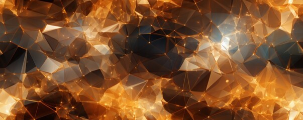Wall Mural - a seamless tile of abstract white and gold luminous pattern. generative ai.