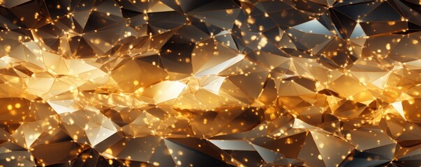 Wall Mural - a seamless tile of abstract white and gold luminous pattern. generative ai.