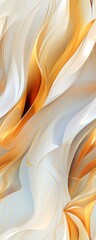 Wall Mural - a seamless tile of abstract white and gold luminous pattern. generative ai.