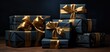 gift box with ribbon, shopping cart, black friday cyber monday