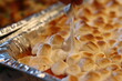 Delicious toasted marshmallows on top of sweet potato casserole