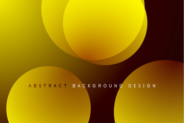 Aufkleber - Abstract tech circles vector background, technology digital bubbles