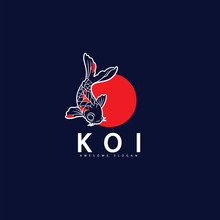 Fish Koi Logo And Symbol Vector Image	

